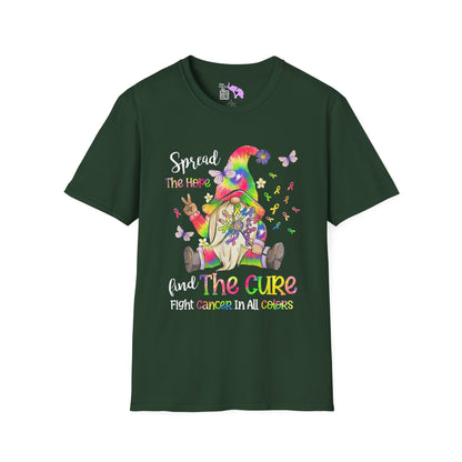 Gnome Spread the Hope Find the Cure All Colors 17 Adult T-shirt