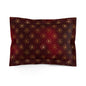 Crimson Gilded Daisies Pillow Sham