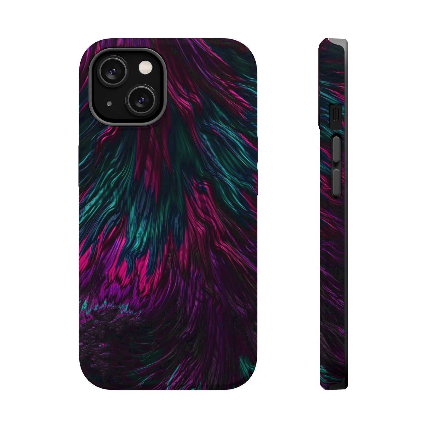 Pink Orchid Feathers MagSafe® Compatible Tough Case for iPhone