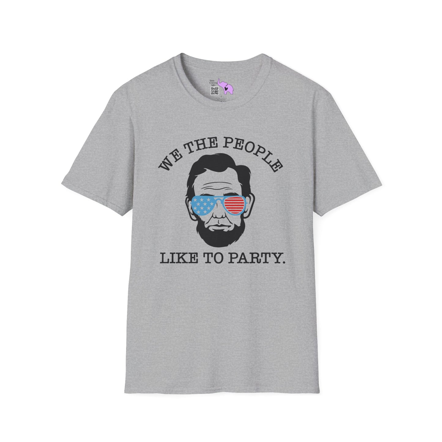 We The People Like To Party (Abraham Lincoln) Adult T-shirt