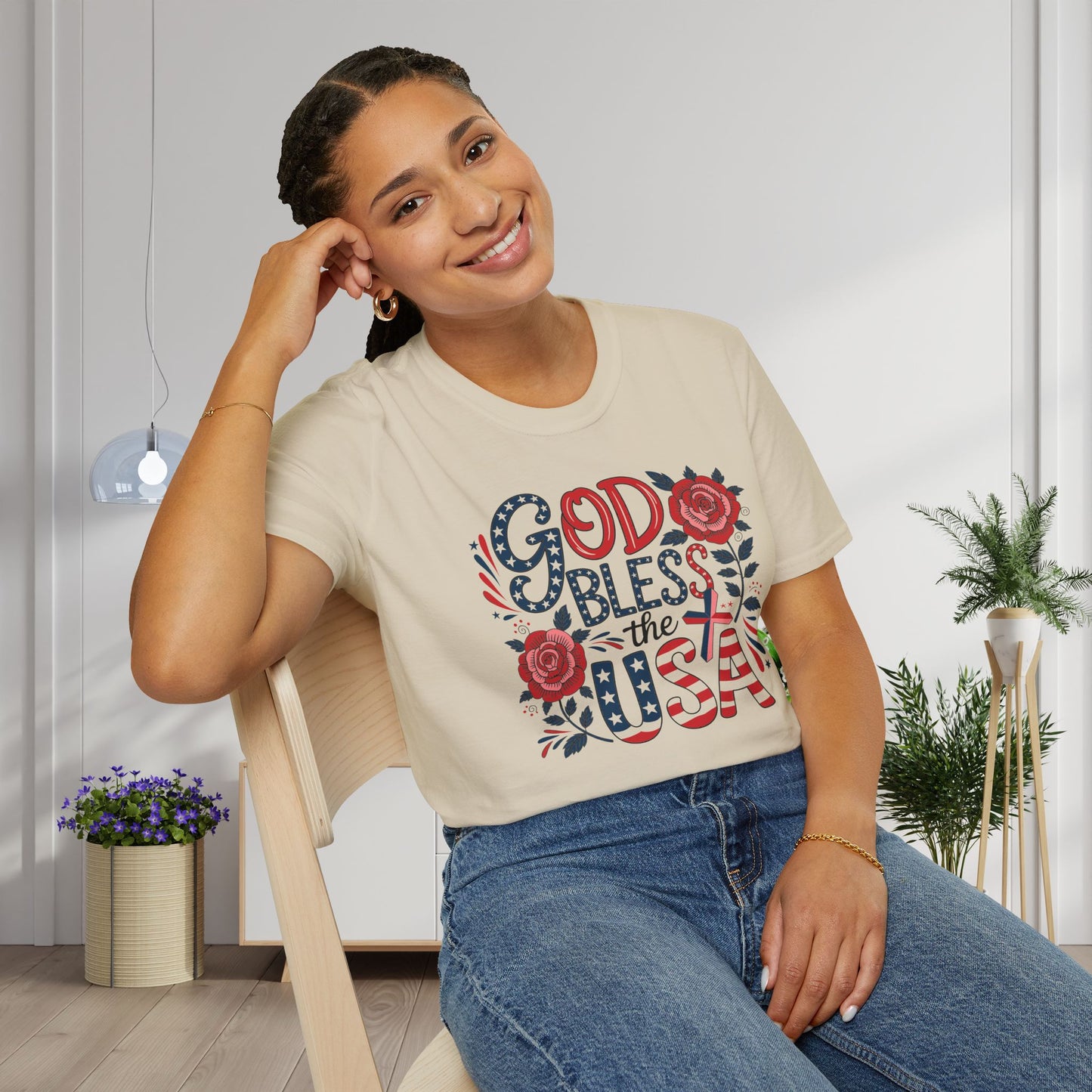 God Bless The USA Adult T-shirt
