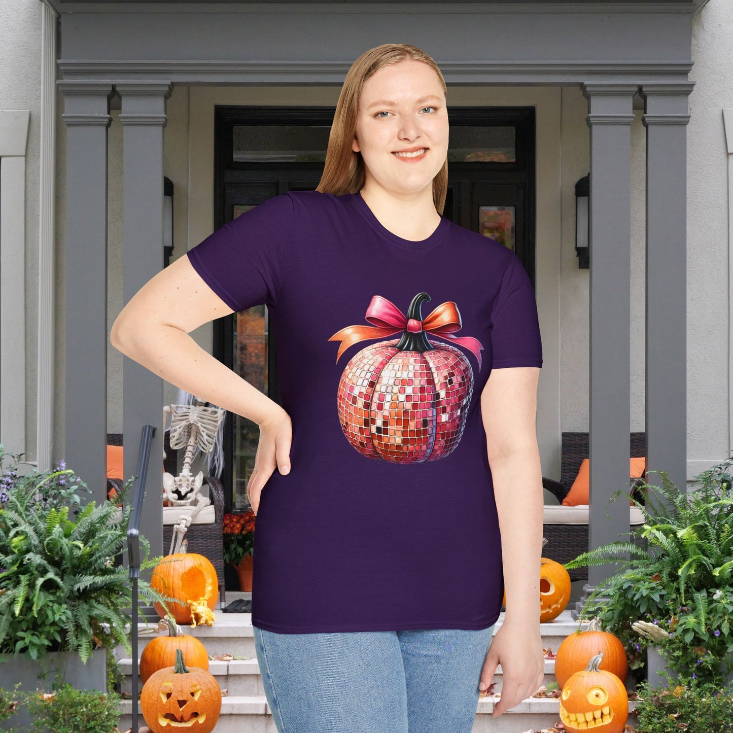 Disco Pumpkin Adult T-shirt