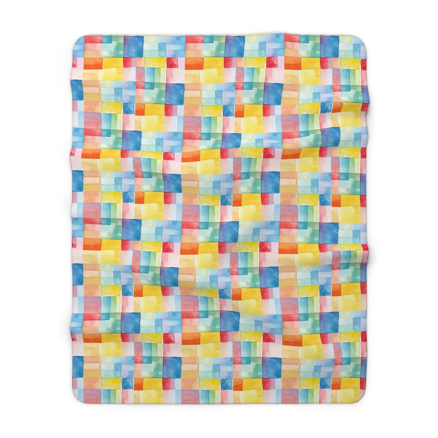 Mosaic Meadows Sherpa Fleece Blanket
