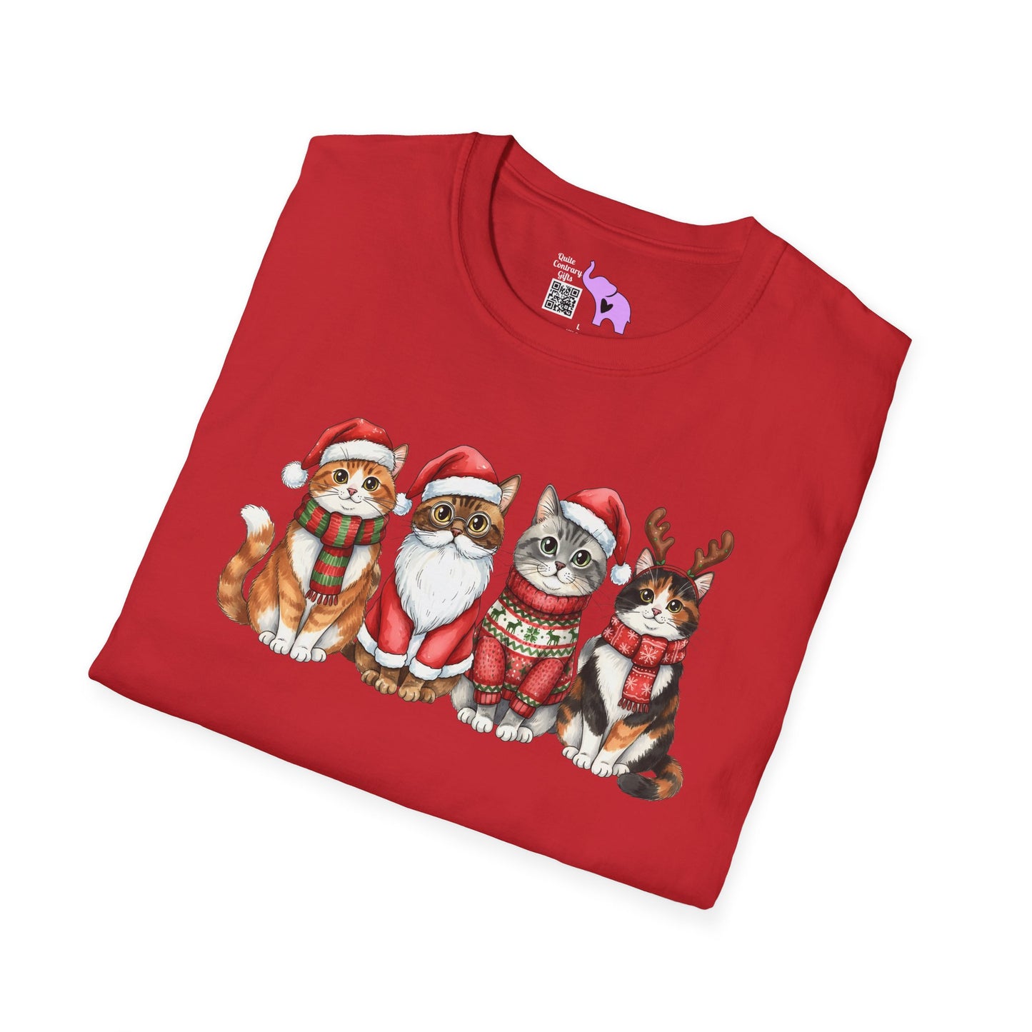 Santa Claus Cats Adult T-shirt