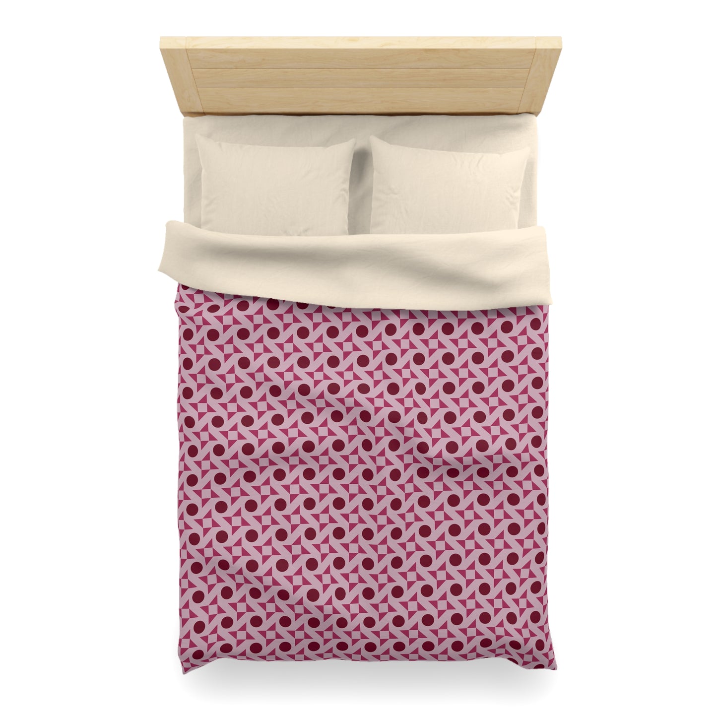 Crimson Pinwheels Microfiber Duvet Cover