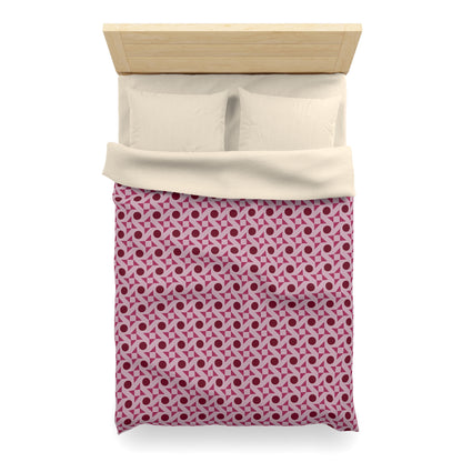 Crimson Pinwheels Microfiber Duvet Cover