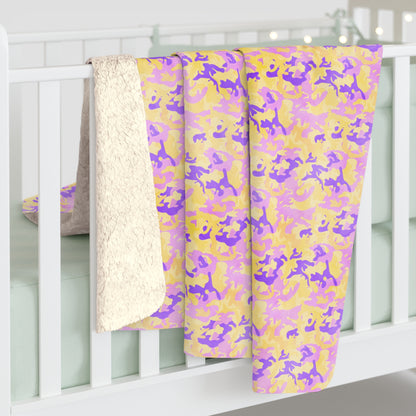 Peach Sorbet Camo Fleece Blanket
