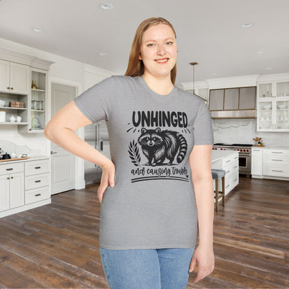 Unhinged and Causing Trouble Adult T-shirt