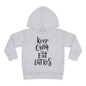 Keep Calm & Eat Latkes Toddler Pullover Fleece Hoodie