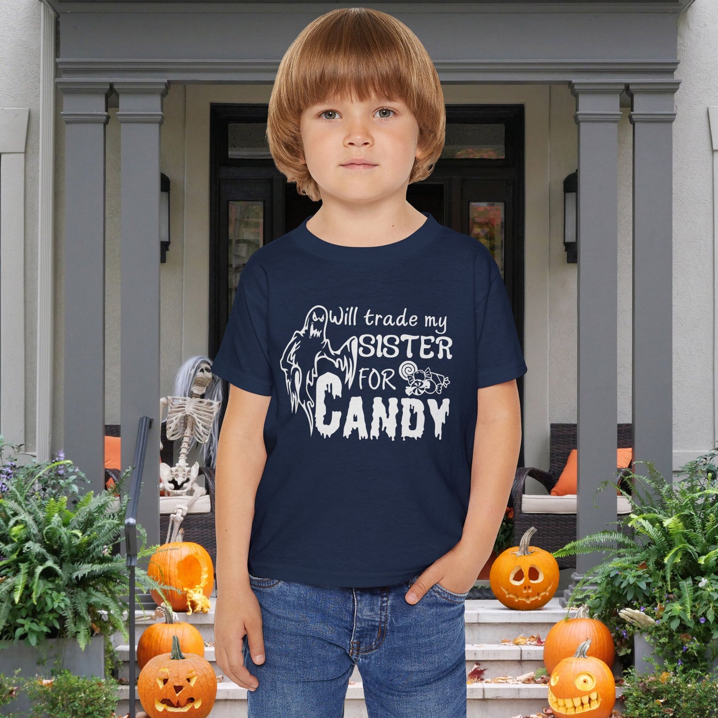 Will Trade My Sister For Candy Heavy Cotton™ Toddler T-shirt