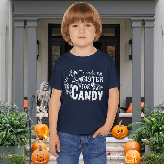 Will Trade My Sister For Candy Heavy Cotton™ Toddler T-shirt