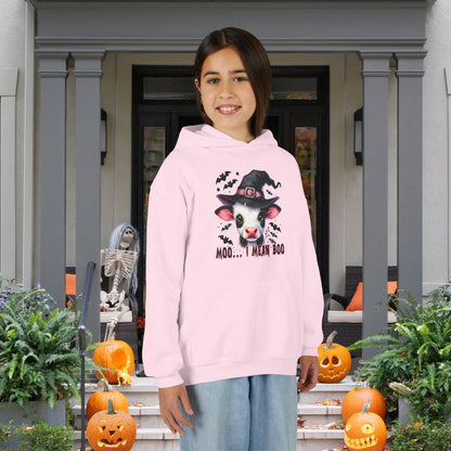 Moo I Mean Boo Calf Youth Heavy Blend Hooded Sweatshirt
