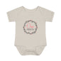 Pink Milestone Wreath Onesie-One Month