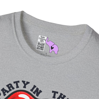 Party in the USA (Tongue) Adult T-shirt