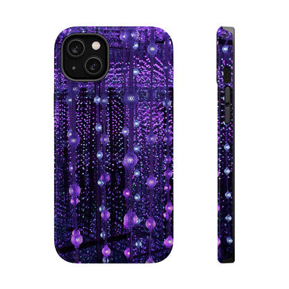 Purple Raindrops MagSafe® Compatible Tough Case for iPhone