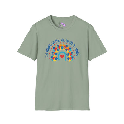 The World Needs All Kinds Of Minds (Autism) Adult T-shirt