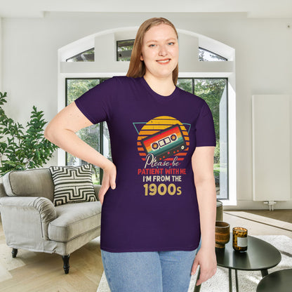 Please Be Patient With Me I'm From The 1900's (Retro Cassette) Adult T-shirt