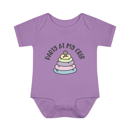 Party At My Crib Infant Baby Rib Bodysuit