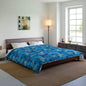 Turquoise Marble Print Comforter