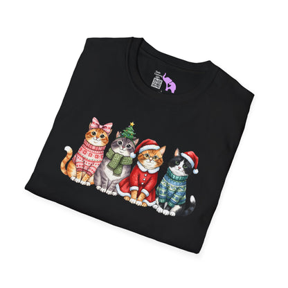 Meowy Christmas Crew Adult T-shirt
