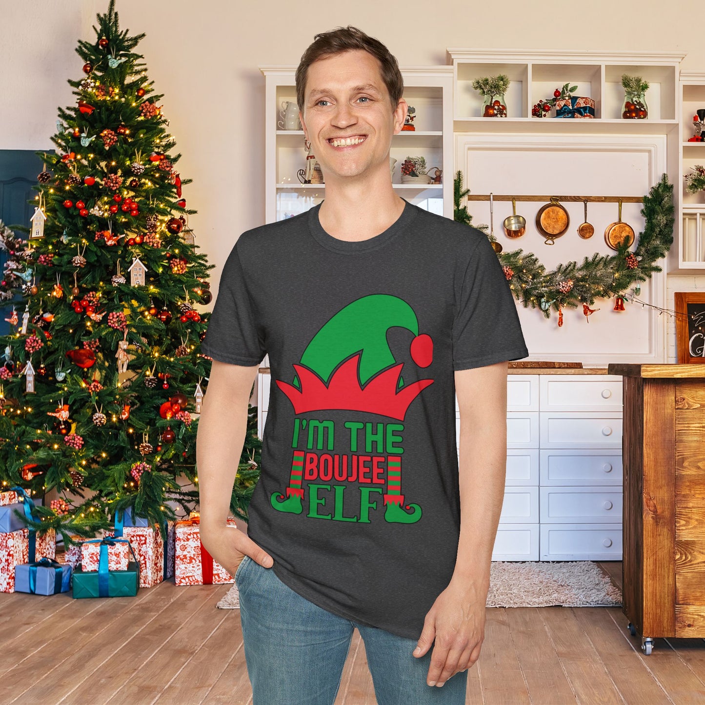 I'm The Boujee Elf Adult T-shirt (Custom Name Available!)