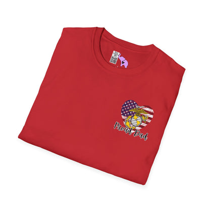 Proud Dad of US  Marine Daughter Adult T-shirt