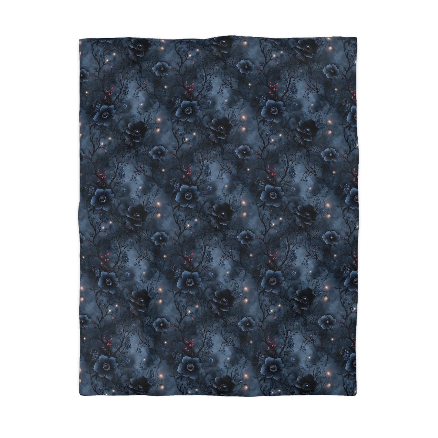 Black Roses & Vines Microfiber Duvet Cover