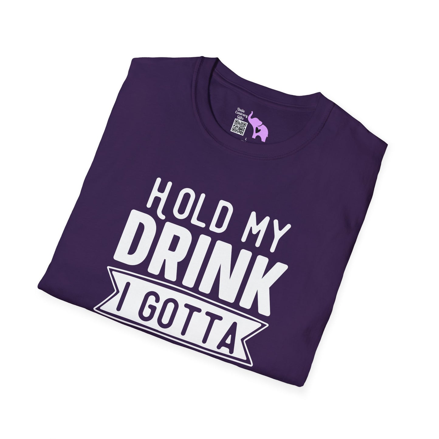 Hold My Drink I Gotta Pet This Dog Adult T-shirt