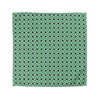 Emerald Pinwheels Microfiber Duvet Cover