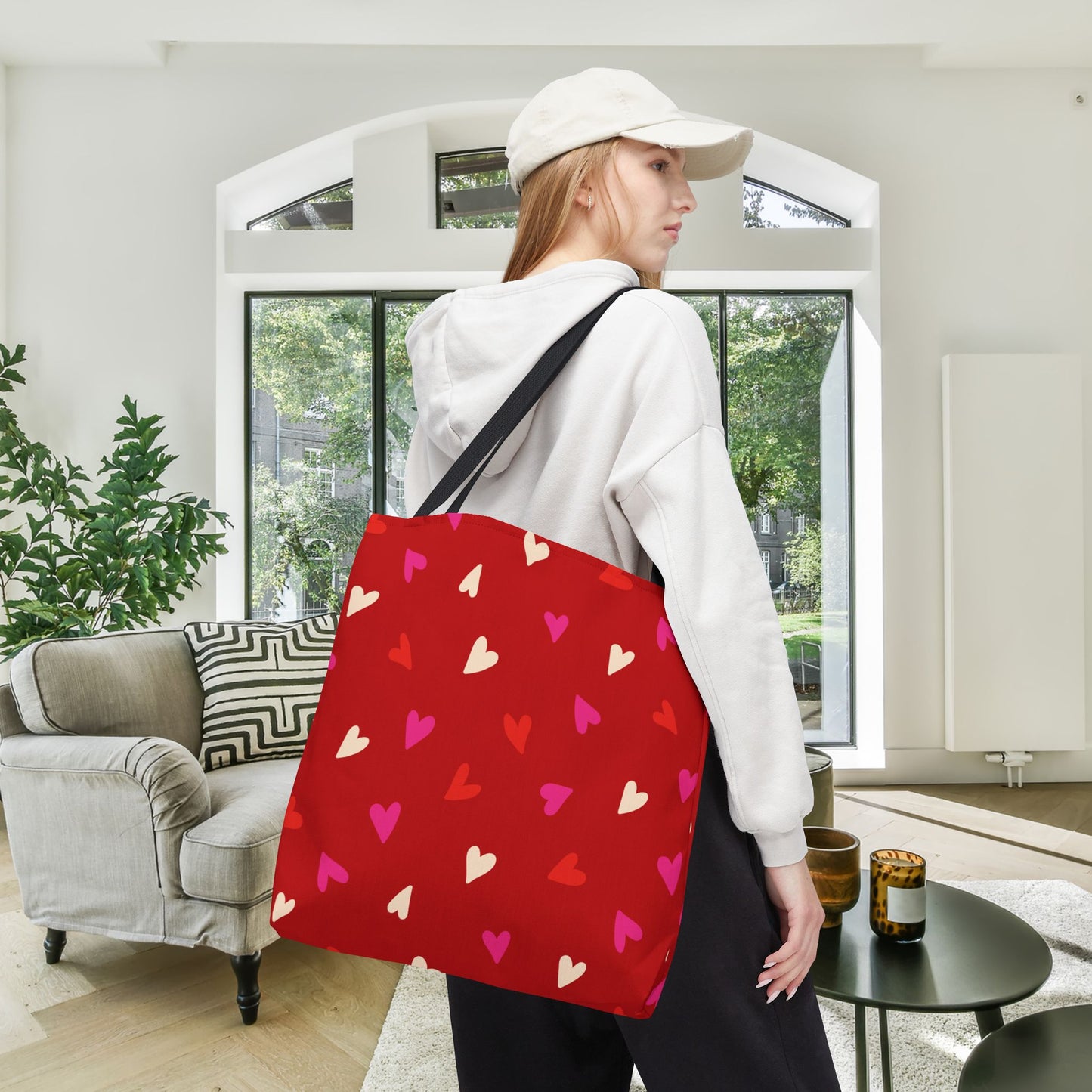 Cupid's Confetti Canvas Tote Bag