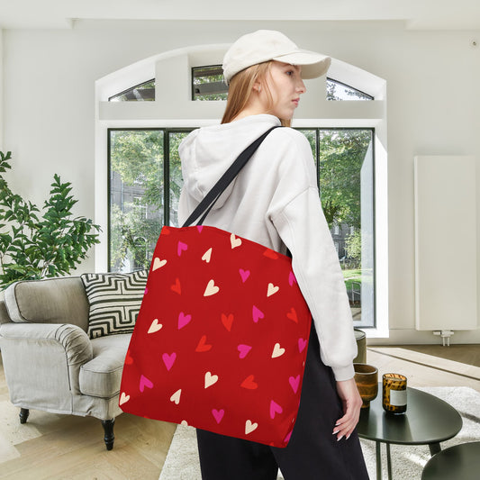 Cupid's Confetti Canvas Tote Bag