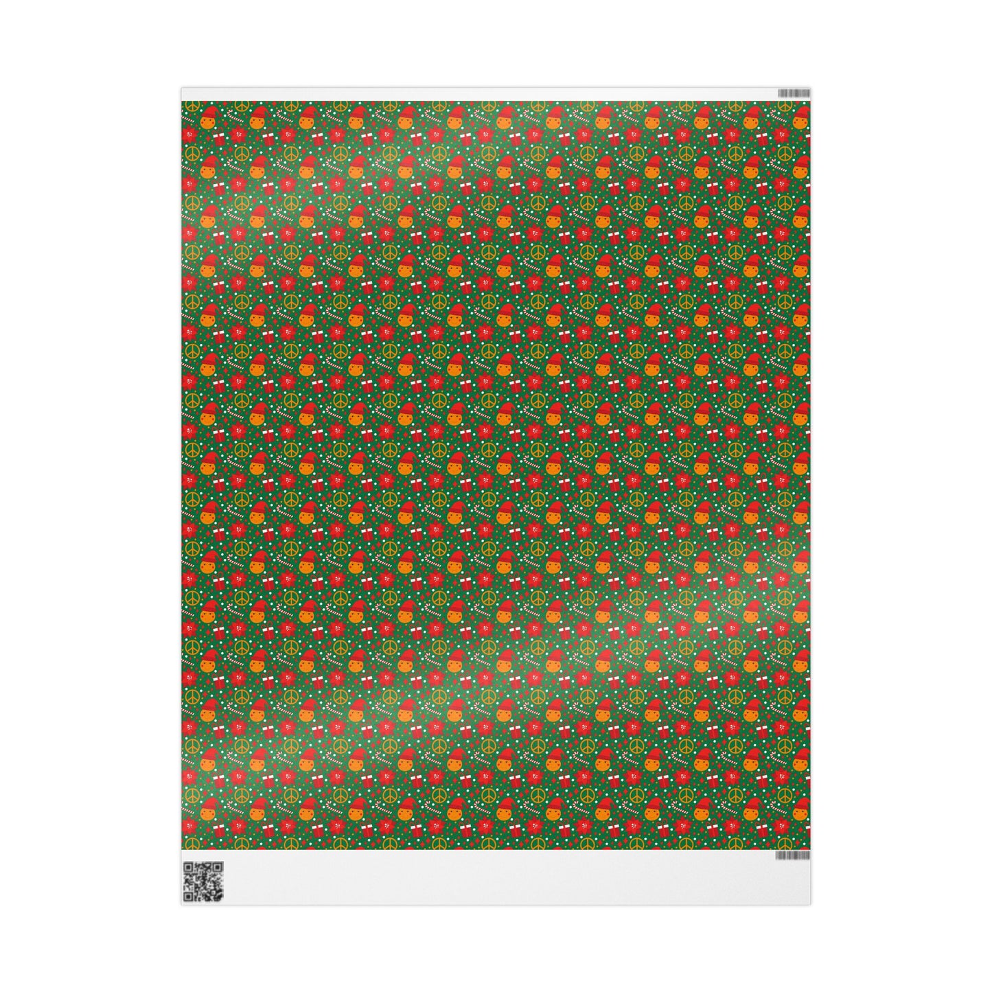 Smiley Face/Santa Hat/Poinsettia Christmas Wrapping Paper
