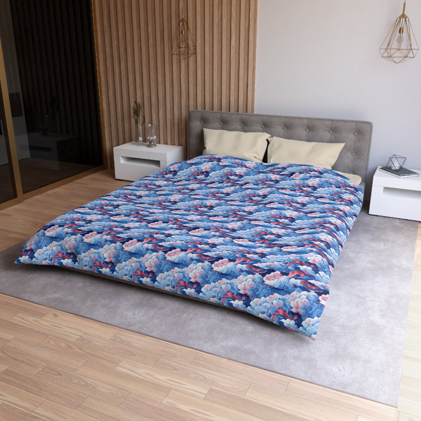 Azure Kumo Flow Duvet Bedding Set