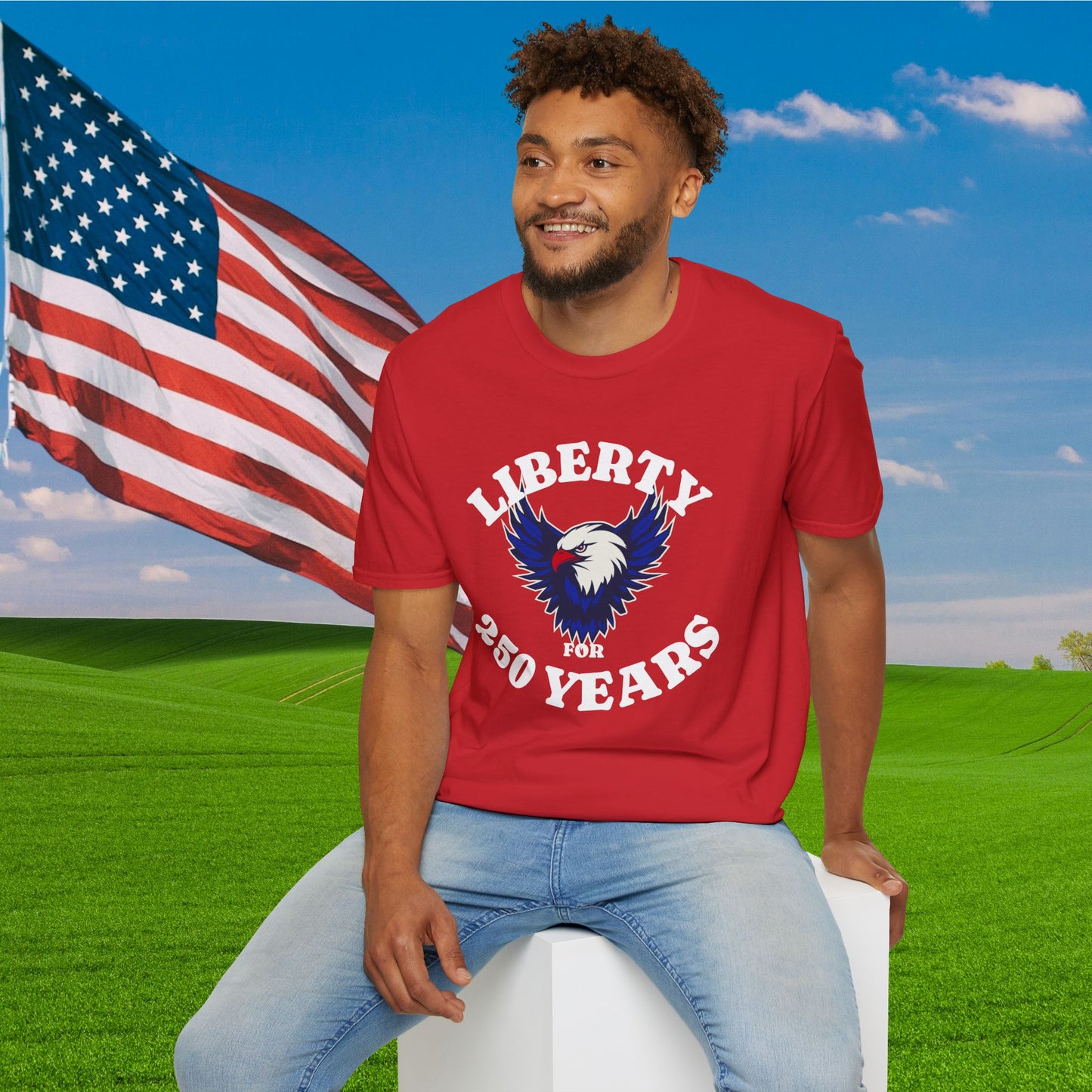 Liberty for 250 Years (Eagle) Adult T-shirt