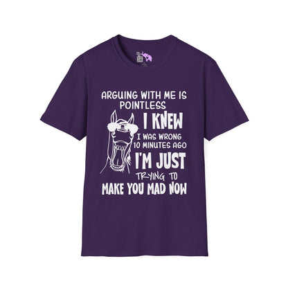 Arguing With Me is Pointless... Adult T-shirt