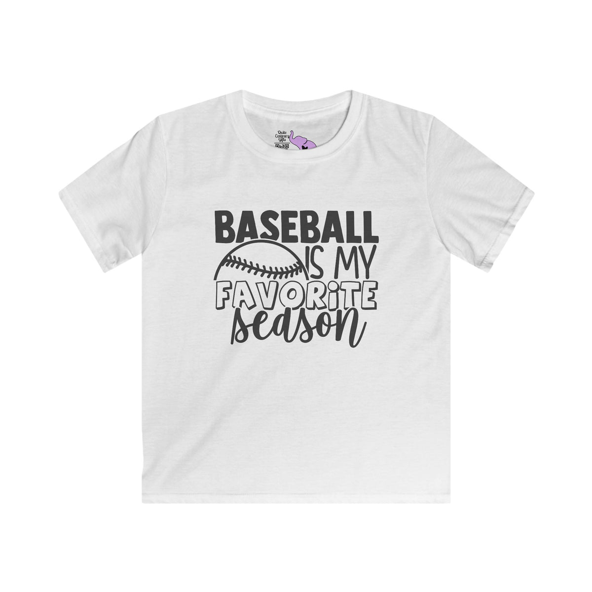 Baseball Is My Favorite Season Youth Softstyle Tee