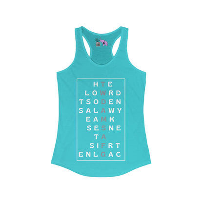 The World Doesn't Always Make Sense At First Glance Women's Ideal Racerback Tank