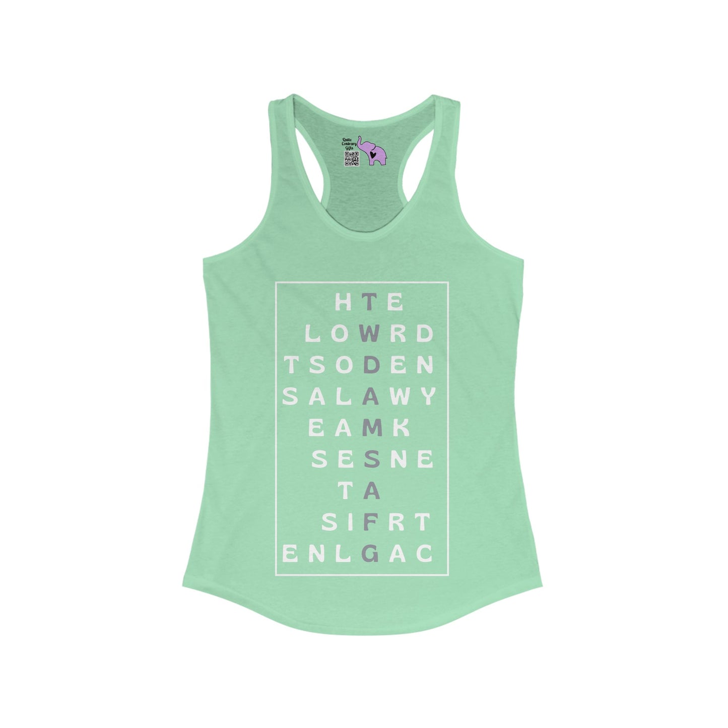 The World Doesn't Always Make Sense At First Glance Women's Ideal Racerback Tank