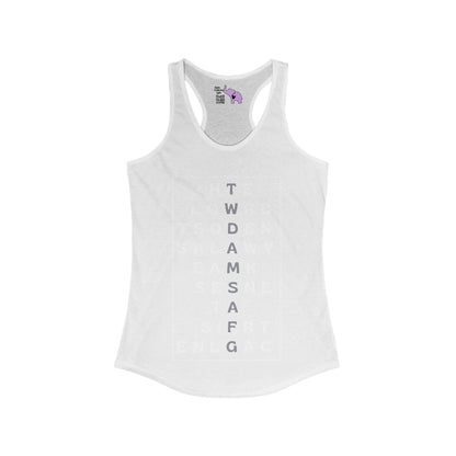 The World Doesn't Always Make Sense At First Glance Women's Ideal Racerback Tank
