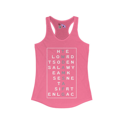 The World Doesn't Always Make Sense At First Glance Women's Ideal Racerback Tank