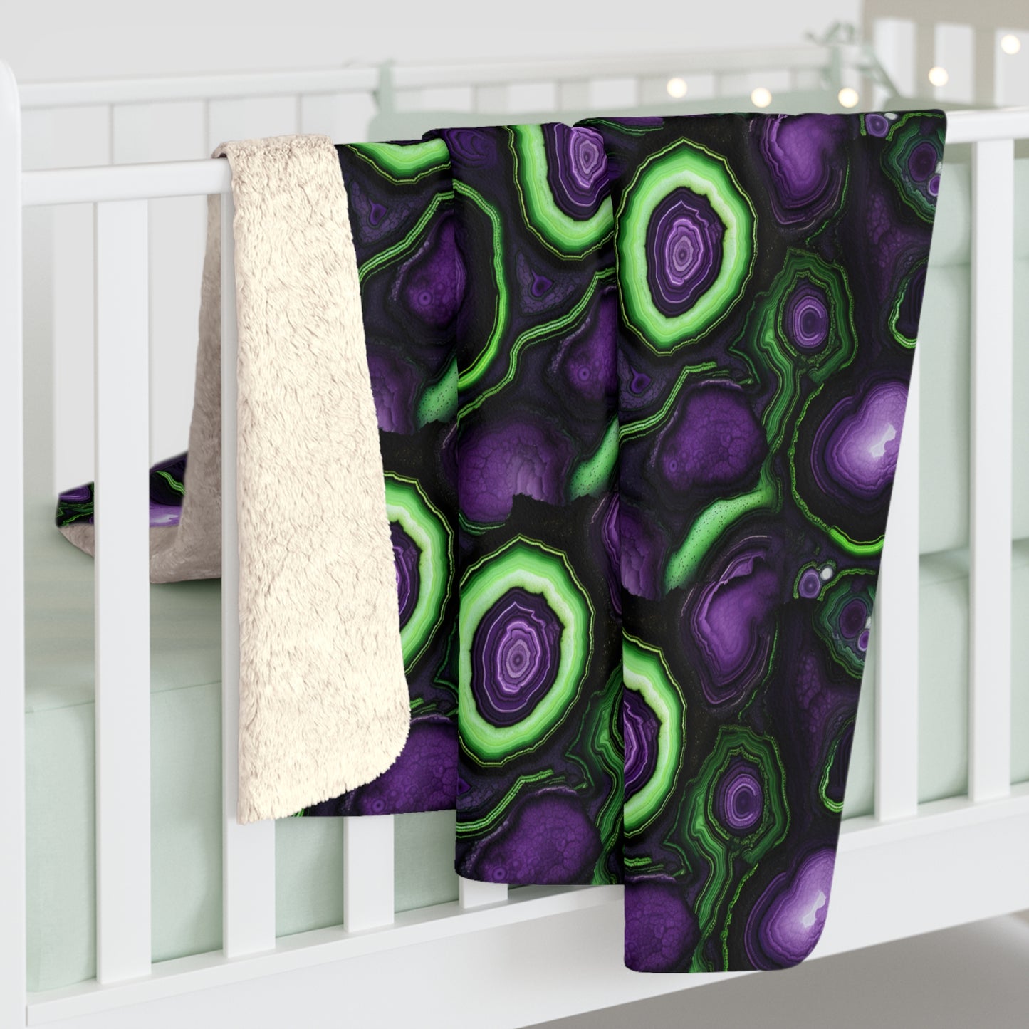 Amethyst & Lime Fracture Fleece Blanket