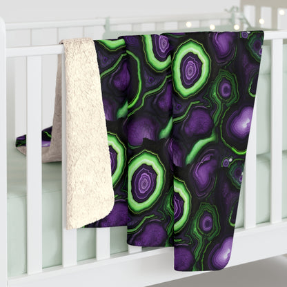 Amethyst & Lime Fracture Fleece Blanket