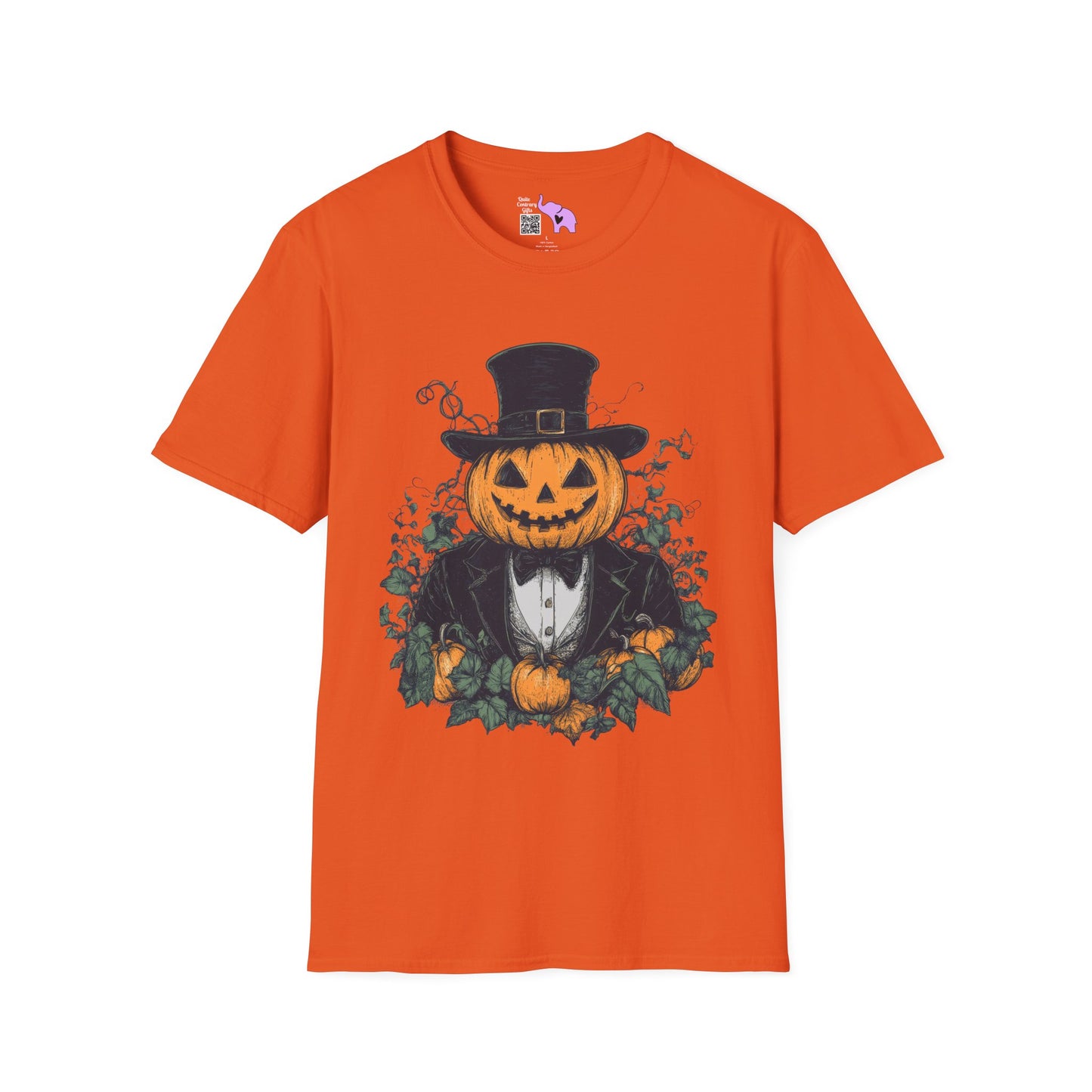 Halloween Pumpkin Man Adult T-shirt