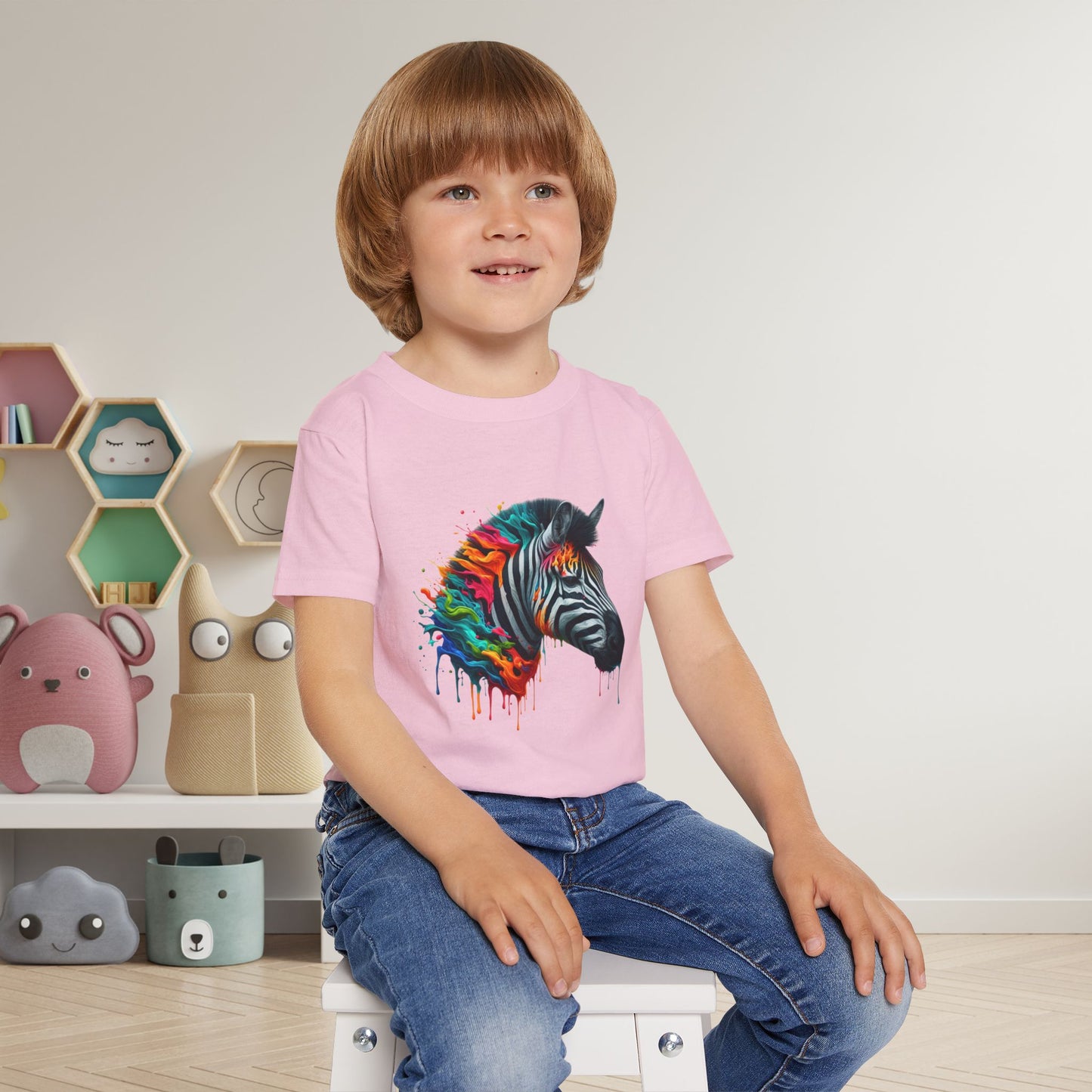 Colorful Zebra Heavy Cotton™ Toddler T-shirt