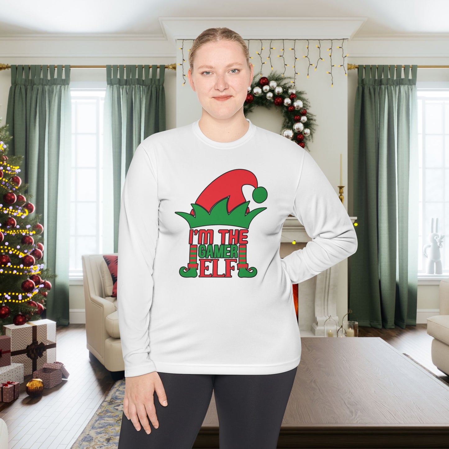I'm The Boss Elf Adult Long Sleeve Tee