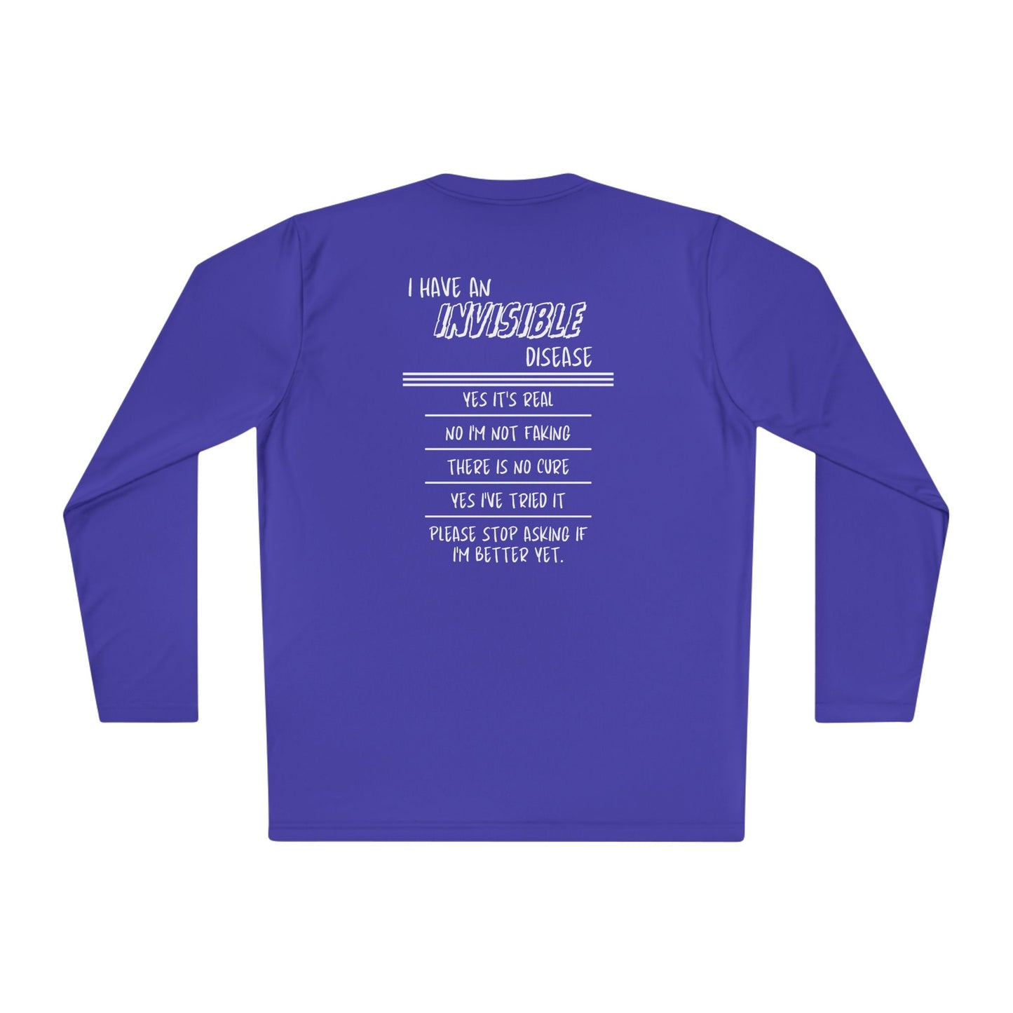 I'm An Invisible Warrior Chronic Illness Adult Long Sleeve Tee