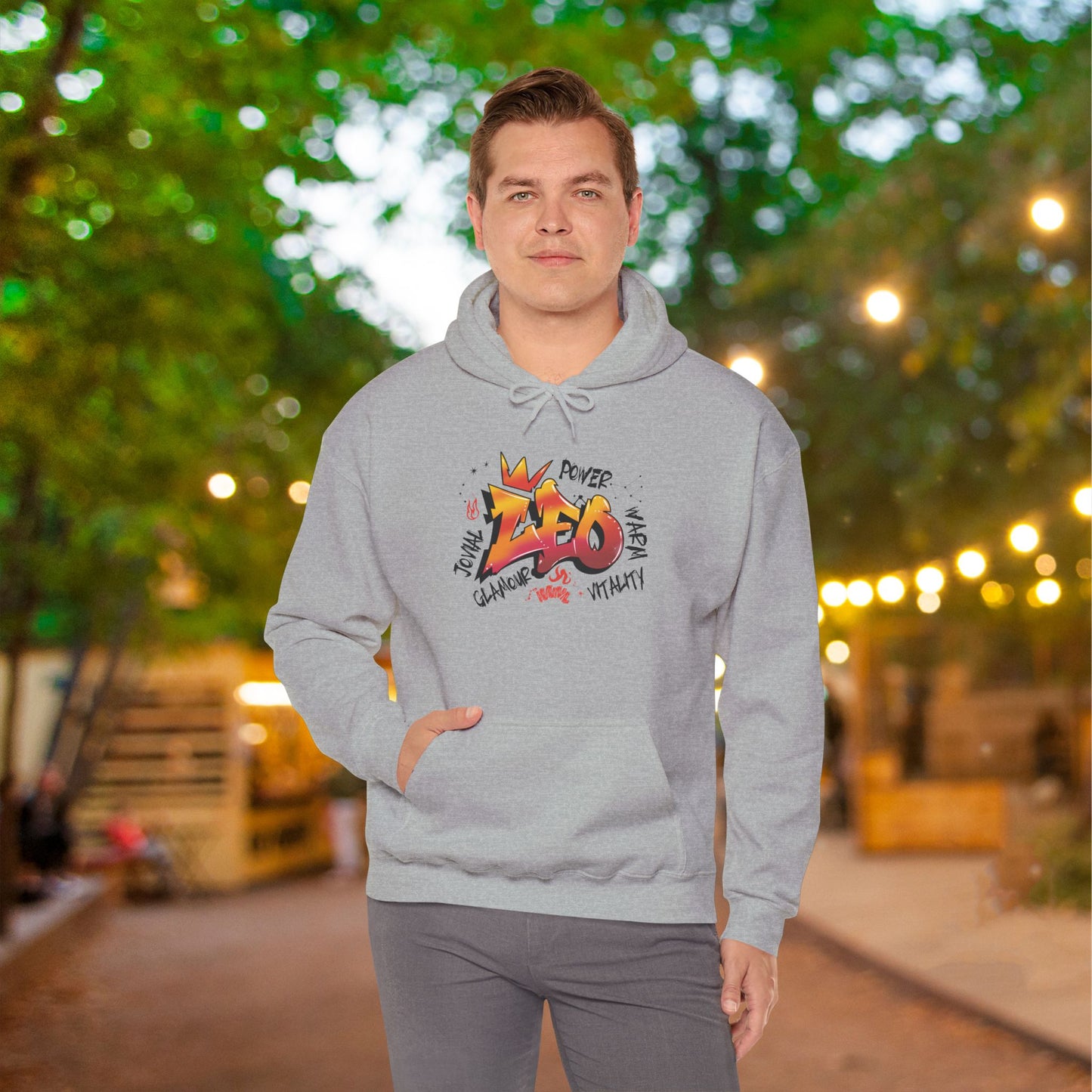 Leo Street Art Heavy Blend™ Hooded Sweatshirt