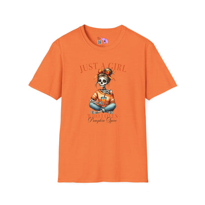 Just A Girl Who Loves Pumpkin Spice Skeleton T-shirt