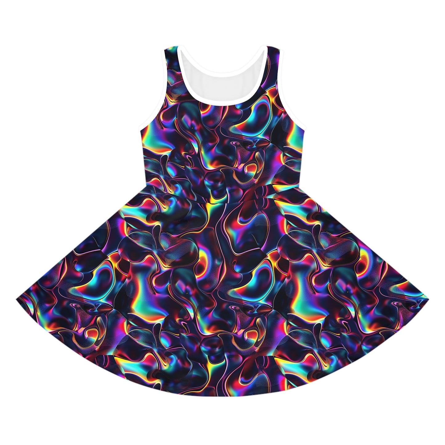 Holographic Mirage Girls' Sleeveless Sundress