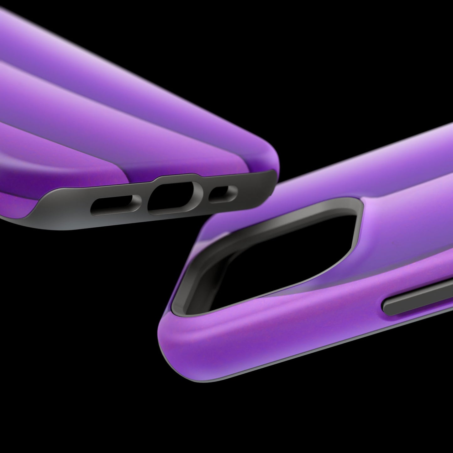 Purple Gradient Stripes MagSafe® Compatible Tough Case for iPhone